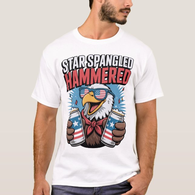 Camiseta Gracioso 4 de Julio Diseño para Hombres (Anverso)