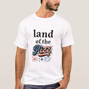 Camiseta Gracioso 4 De Julio Diseño Rizz Estadounidense