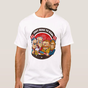 Camiseta Gracioso 4 De Julio Estoy Acá Para Golpear La Pres