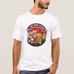 Camiseta Gracioso 4 De Julio Estoy Acá Para Golpear La Pres