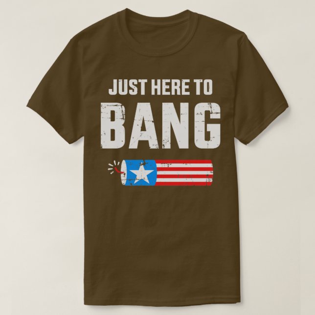 Camiseta Gracioso 4 de julio justo aquí para golpear con fi (Diseño del anverso)