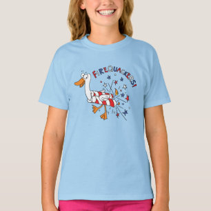Camiseta Gracioso 4 de julio Pato Cute Kids