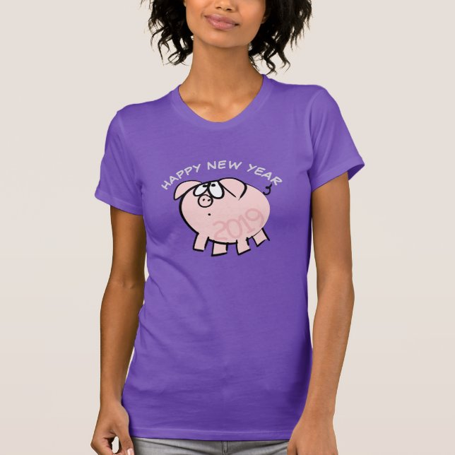 Camiseta Gracioso 4 Personalizados de año de cerdo de Ilust (Anverso)