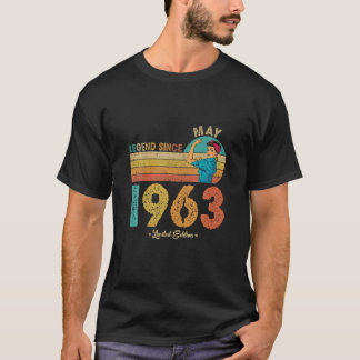 Camiseta Gracioso 59º Cumpleaños Mayo 1963 Leyenda Desde 19