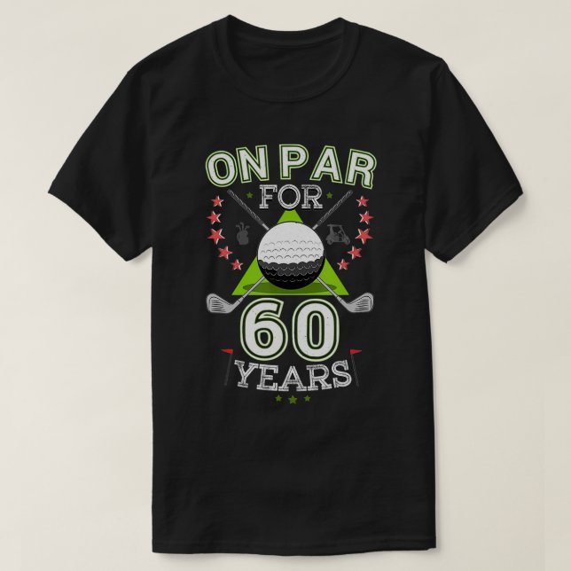 Camiseta Gracioso 60º cumpleaños GolferOn Par durante 60 añ (Diseño del anverso)