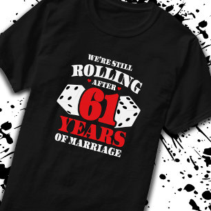 Camiseta Gracioso 61º Aniversario - Parejas casadas 61 añ