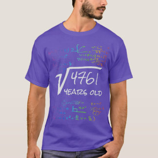 Camiseta Gracioso 69º cumpleaños Diseño matemático cuadrado