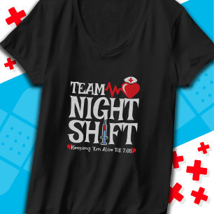 Camiseta Gracioso 7:05 Team Night Shift Apreciación de enfe