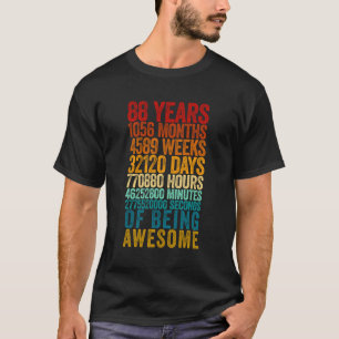 Camiseta Gracioso 88º Nacimiento De La Camisas Del Antiguo 