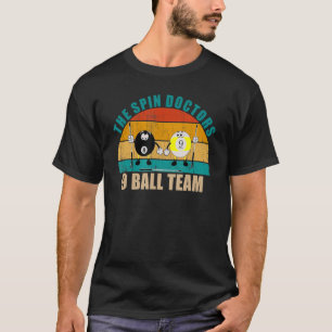 Camiseta Gracioso 8 9 Ball Billiards Team El Spin Médicas 9