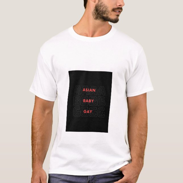 Camiseta Gracioso ABG ASIAN BABY GAY LGBT queer (Anverso)