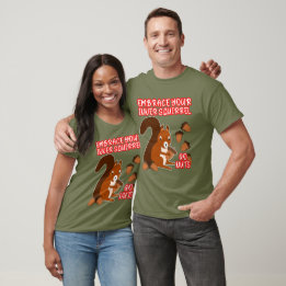 Camiseta Gracioso Abrazo La Ardilla Interior Ir Nueces Unis