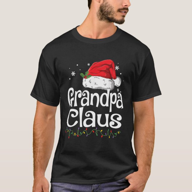 Camiseta Gracioso Abuelo Claus Pajamas Santa Regalo Por Nav (Anverso)