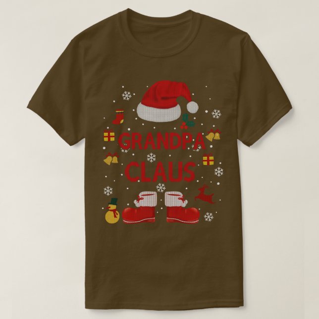 Camiseta Gracioso abuelo Claus Xmas Pajama Tee (Diseño del anverso)