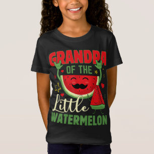 Camiseta Gracioso Abuelo De La Pequeña sandía Tropical Para