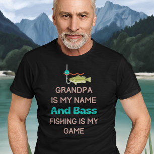 Camiseta Gracioso Abuelo de Pesca Bass