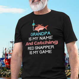 Camiseta Gracioso abuelo de Snapper Rojo