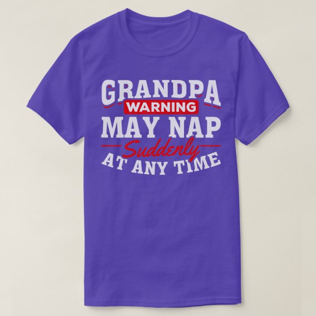 Camiseta Gracioso Abuelo Napping Abuelo Aviso a Gran (Diseño del anverso)