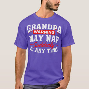 Camiseta Gracioso Abuelo Napping Abuelo Aviso a Gran