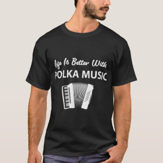 Camiseta Gracioso acordeón de música polka baile polka