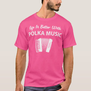 Camiseta Gracioso acordeón de música polka baile polka