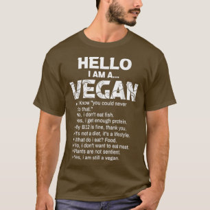 Camiseta Gracioso activismo vegan Gym Atleta Vegetaria Hola