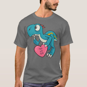 Camiseta Gracioso ADHD Blue Dinosaur Premium