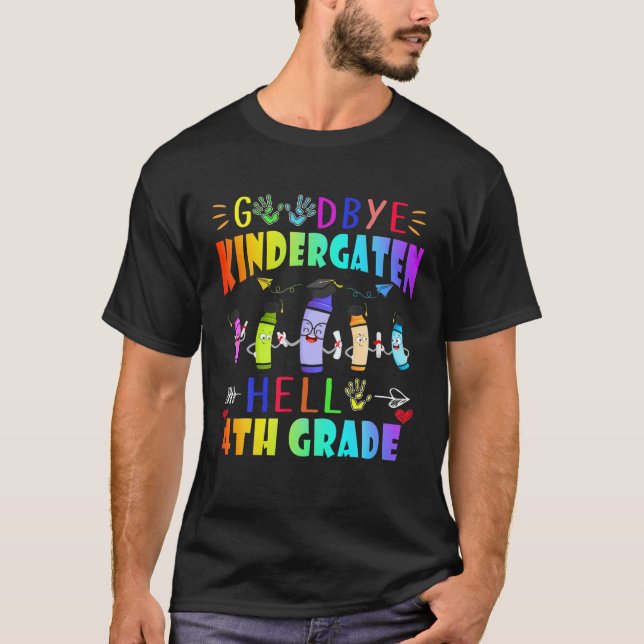 Camiseta Gracioso Adiós Infantil Bienvenida De 4º Grado De  (Anverso)