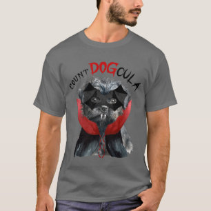 Camiseta Gracioso Affenpinscher Perro Vampiro Halloween Cos