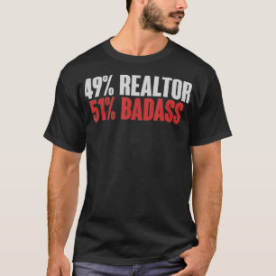 Camiseta Gracioso Agente Inmobiliario de la Casa de Badass