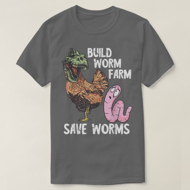 Camiseta Gracioso agricultor de gusanos construye Worm Gran (Diseño del anverso)