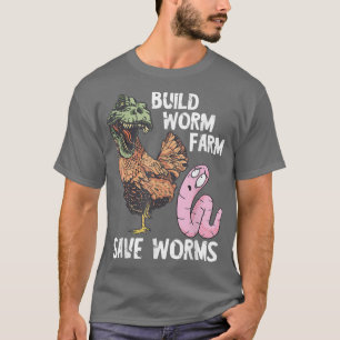 Camiseta Gracioso agricultor de gusanos construye Worm Gran