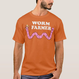 Camiseta Gracioso agricultor de gusanos de jardinería de la