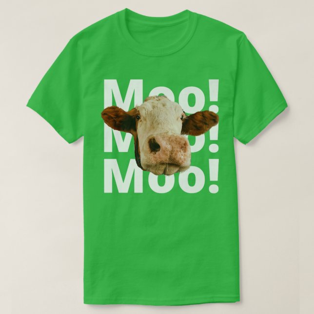 Camiseta Gracioso agricultor de lácteos, Moo Cow, me gusta  (Diseño del anverso)