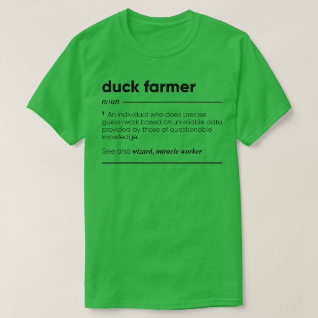 Camiseta Gracioso agricultor de pato (Diseño del anverso)