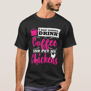 Camiseta Gracioso agricultor de pollo amante Café con tema