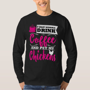 Camiseta Gracioso agricultor de pollo amante Café con tema