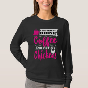 Camiseta Gracioso agricultor de pollo amante Café con tema 
