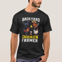 Gracioso agricultor de pollo de patio trasero