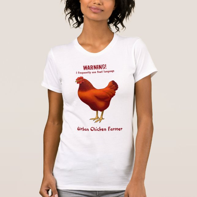 Camiseta Gracioso agricultor de pollo Red Hen (Anverso)