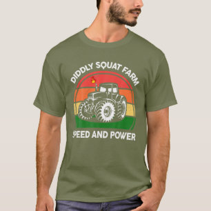 Camiseta Gracioso agricultor de tractores Squat Didosamente