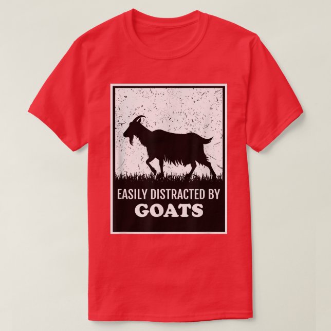 Camiseta Gracioso agricultor Goat Lover Distrado Fácilmente (Diseño del anverso)