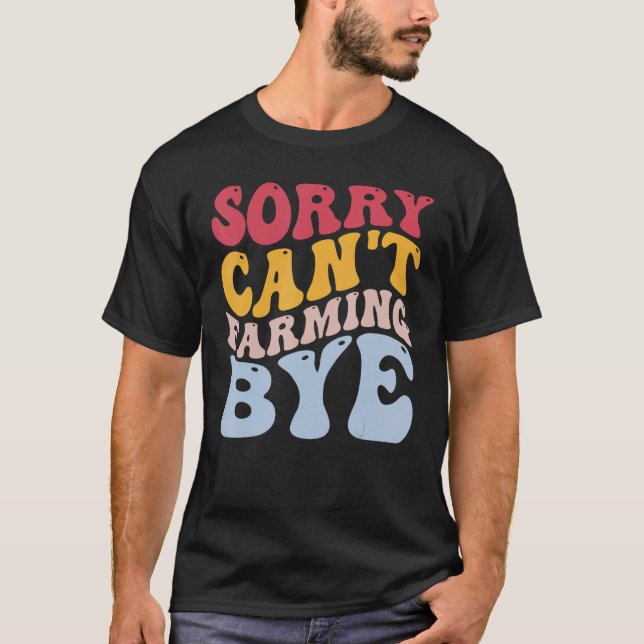 Camiseta Gracioso agricultor lamenta no poder cultivar adió (Anverso)
