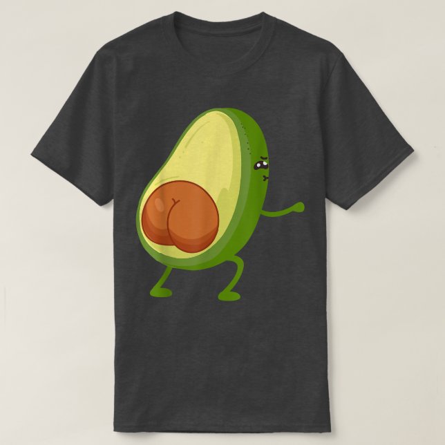 Camiseta Gracioso aguacate Butt Squating Glute Workout Cute (Diseño del anverso)