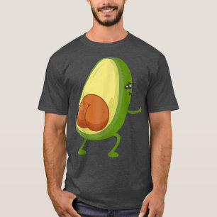 Camiseta Gracioso aguacate Butt Squating Glute Workout Cute
