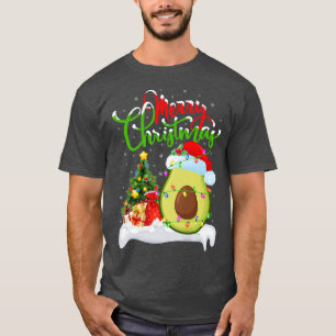 Camiseta Gracioso aguacate Lover Xmas Iluminando Santa Agua