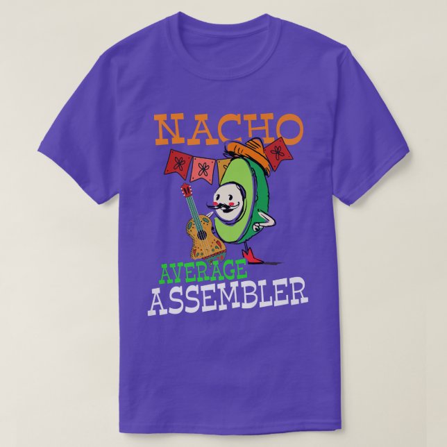 Camiseta Gracioso aguacate Sombrero Fiesta Nacho promedio a (Diseño del anverso)