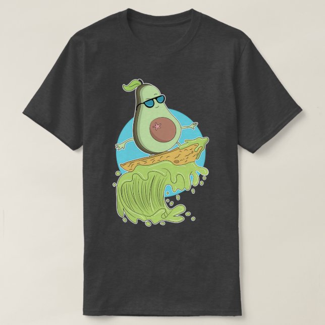 Camiseta Gracioso aguacate surf Regalo de verano Surf y Agu (Diseño del anverso)