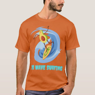 Camiseta Gracioso Aguacate Surfing Big Waves