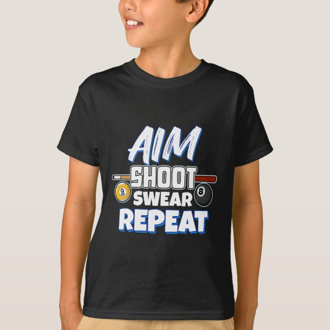 Camiseta Gracioso Aim Pool Player Gift Billiard (Anverso)